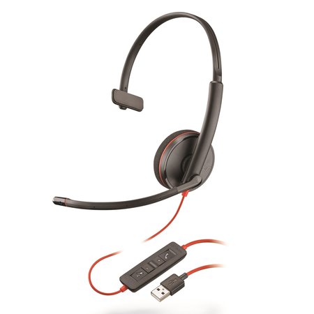 POLY Blackwire 3210, Monaural, Over The Head USB Headset 209744-101